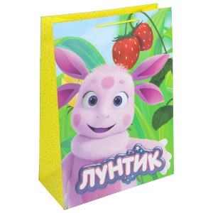 Пакет подарочный МАТОВЫЙ Лунтик xl,140 гр/м2 ЧУДО ПРАЗДНИК PXL-109912L-HB (60)