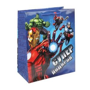 Пакет подарочный глянцевый l,супергерои,140 гр/м2 ЧУДО ПРАЗДНИК PL-97426-SH (120)