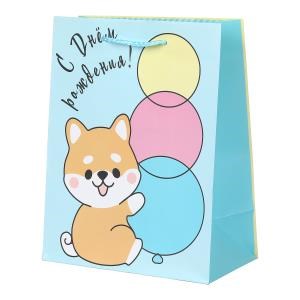 Пакет подарочный МАТОВЫЙ м,корги,140 гр/м2 ЧУДО ПРАЗДНИК PM-108854-C2HB (144)