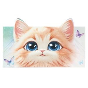 Конверт для денег кошка, фигурный, поздравляю ЧУДО ПРАЗДНИК уп-10шт в кор.100уп EF-139931-CAT
