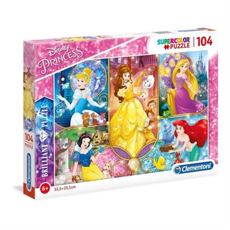 Пазл Clementoni Disney принцессы с эффектом блесток 169794264