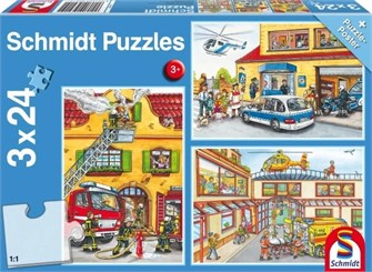Пазл Schmidt Spiele "Спецслужбы" пожарные , полиция,служба спасения 3x24 27725134