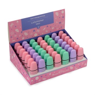 22-0065 ТЕКСТОВЫДЕЛИТЕЛЬ "LadyMarker Mini", МЯТНЫЙ/РОЗОВЫЙ/СИРЕНЕВЫЙ В ДИСПЛЕЕ 22-0065