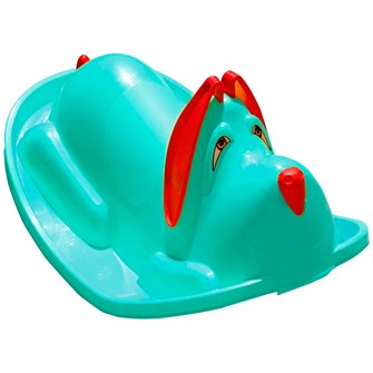Качалка Собачка бирюзовая Пл-С106 356-675