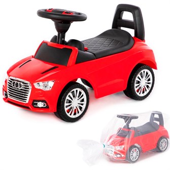 Каталка автомобиль SuperCar №2 со звуковым сигналом красная 84545 П-Е /1/ 259-324