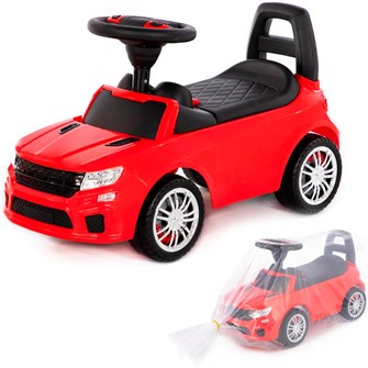 Каталка автомобиль SuperCar №6 со звуковым сигналом красная 84590 П-Е /1/ 259-329