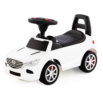 Каталка автомобиль SuperCar №4 со звуковым сигналом белая 84514 П-Е /1/ 259-321