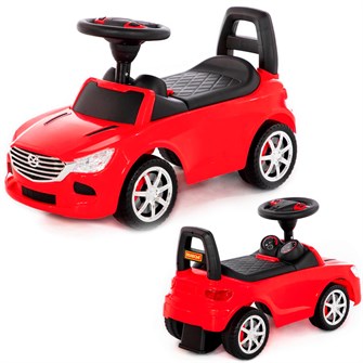 Каталка автомобиль SuperCar №4 со звуковым сигналом красная 84507 П-Е /1/ 259-320