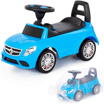 Каталка автомобиль SuperCar №3 со звуковым сигналом голубая 84484 П-Е /1/ 259-318