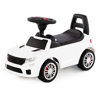 Каталка автомобиль SuperCar №6 со звуковым сигналом белая 84606 П-Е /1/ 259-330