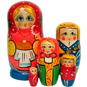 Матрешка Семья (матушка) (5 в 1) (RNToys) Д-540 478-437