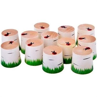 Деревянный Счетный материал Пенечки (12 шт) RNToys Д-533. 478-082
