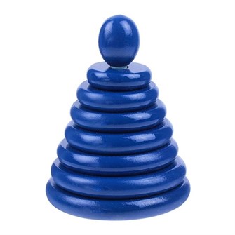 Деревянная пирамидка синия 8 дет. Д-518 RNToys 378-424