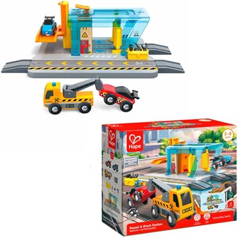 Деревянный Игровой набор Железная дорога Автомойка E3879_HP 478-793