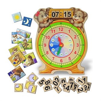 Деревянные часы. Игра с карточками ДИ049 379-805