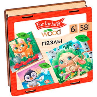 Деревянный Пазл для малышей 58 эл Far far land Wood 05145 178-946