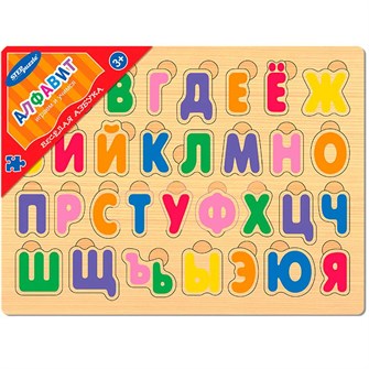 Деревянная Игра Весёлая азбука. Алфавит 89004 478-865