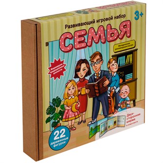 Деревянный Игровой набор Семья с ширмой 8854 478-520
