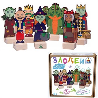 Деревянные персонажи сказки Злодеи Н-65 378-193