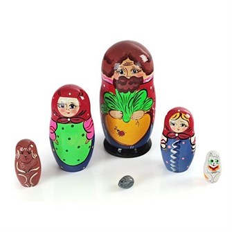 Деревянная матрешка Репка 6 шт. Р-45/748 278-645