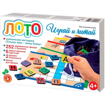 Деревянное Лото Играй и читай 04516 712-203