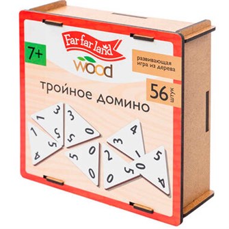 Деревянное Домино Тройное 56 фишек 05611 478-546