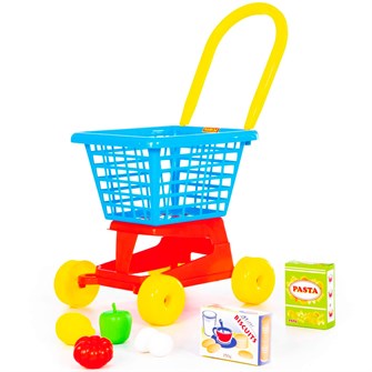 Тележка Supermarket №1+набор продуктов №2 в сетке 67890 П-Е /2/ 513-319