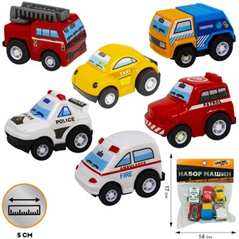 Набор машин Young Racer 2836-6YS Городская техника пластик в пак. 504-925
