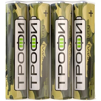 Элемент питания ТРОФИ HEAVY DUTY (4шт)  R03/286 4S Хаки 330-902