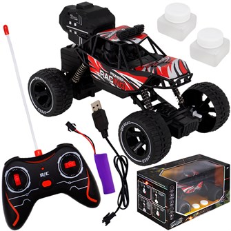 Машина на радиоуправлении Young Racer MK338-36 Вездеход, пускает мыльные пузыри, красный в коробке 427-571