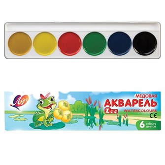 Акварель 6 цв. Zoo медовая б/к 19С1246-08 /ЛУЧ/ 691-083