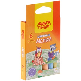 Мел цветной 6 цв. Енот на опушке леса Мульти-пульти ЦМ_31852 791-900