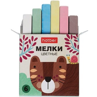 Мел цветной 6шт Нарисуй-ка!  ML_082951 Hatber 889-993