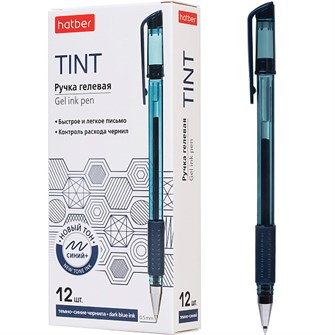 Ручка гелевая Темно-синяя Tint 0,5 мм с резиновым грипом GP_083464 893-018