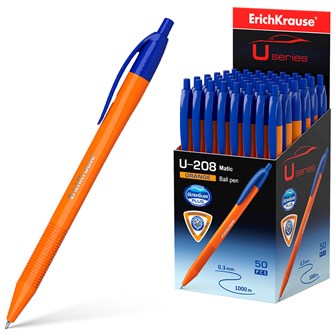 Ручка шариковая синяя U-208 Matic Orange 1.0, Ultra Glide Technology 47587 /Erich Krause/ 889-855