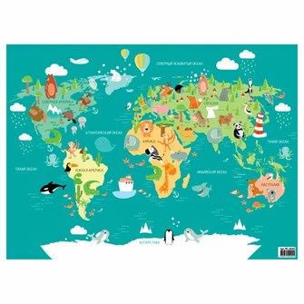 Покрытие на стол ArtSpace World map А3+ 383344 910-413