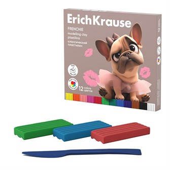 Пластилин 12 цв. со стеком Frenchie 65199 /Erich Krause/. 910-387