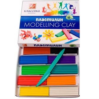 Пластилин 10цв Классика 200гр. 7С304-08 /ЛУЧ/ 392-302