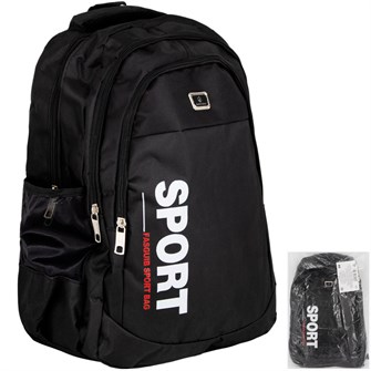 Рюкзак спортивный 45х30х15см черный  141V-481 889-776