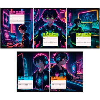 Тетрадь 12 л. клетка BG Gamer 375935 909-139