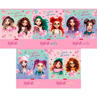 Тетрадь 48 л. клетка Stylish Girls 48Т5мтлВ1 Hatber 894-584