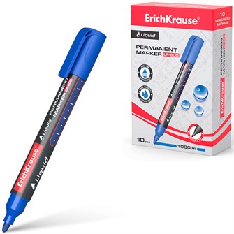 Маркер синий перманентный с жидкими чернилами ErichKrause Liquid LP-600 48770 889-875