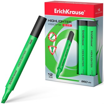 Текстовыделитель зеленый Visioline V-17 Neon 56701 /Erich Krause/. 889-866