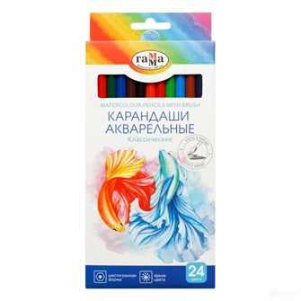 Карандаши акварельные 24 цв. Классические шестигранные 356618 ГАММА 894-453