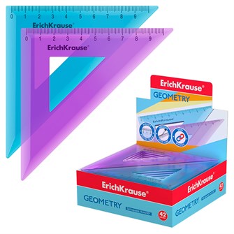 Угольник пластиковый ErichKrause Standard, 45°/9см 52990 895-731