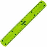 Линейка 20 см пластик "FLEX", тонированная, зеленая, 210758 Юнландия . 889-907