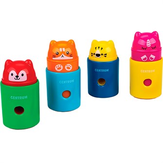 Точилка пластик с контейнером Animals 81233 898-472