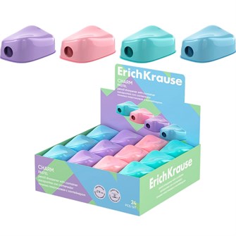 Точилка пластик Charm, Pastel с контейнером ассорти 60031 ErichKrause 898-305