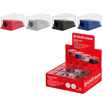 Точилка пластик Base Mini, Classic, с контейнером ассорти 60079 ErichKrause 898-298