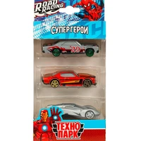 Модель RR-SET-418-R ROAD RACING набор супергерои 7,5 см, 3 шт Технопарк  в коробке 439-379
